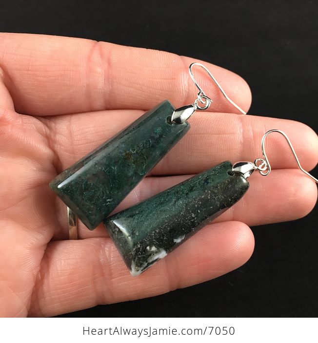 Green Moss Agate Stone Jewelry Earrings - #kWSE5G4VZ1U-3