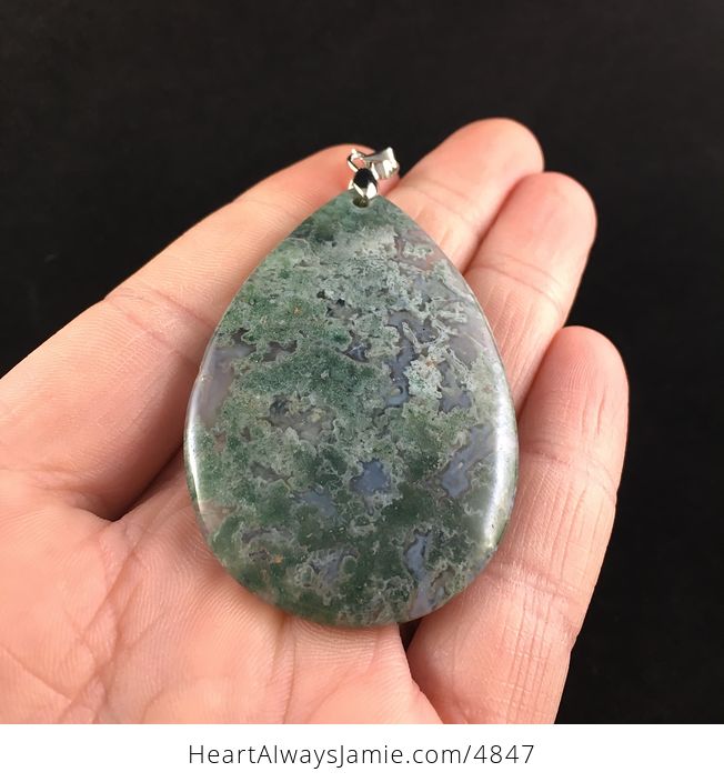 Green Moss Agate Stone Jewelry Pendant - #VS8U8Pdgu0k-2