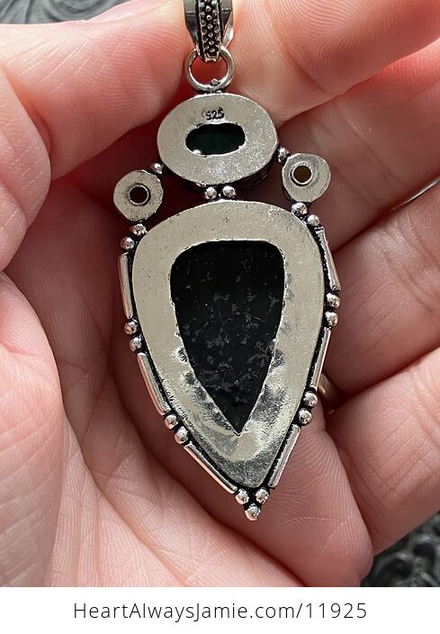 Green Nephrite Jade Aventurine and Peridot Crystal Stone Jewelry Pendant - #h19IkjqV6WU-5