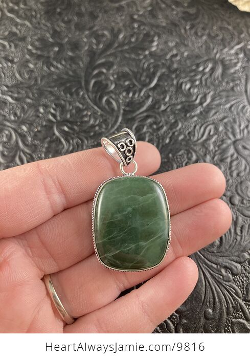 Green Nephrite Jade Crystal Stone Jewelry Pendant - #JpHiXdoifrw-2