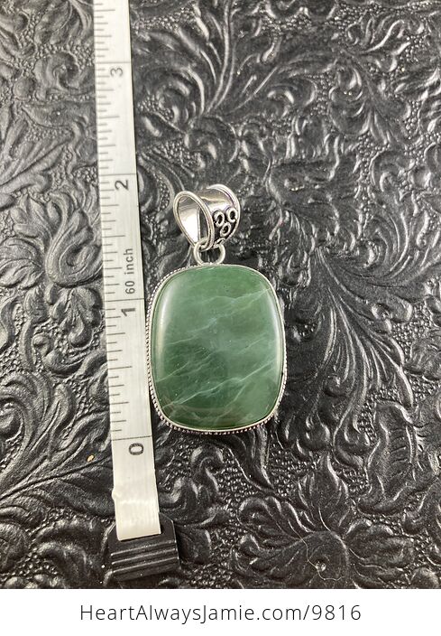 Green Nephrite Jade Crystal Stone Jewelry Pendant - #JpHiXdoifrw-6