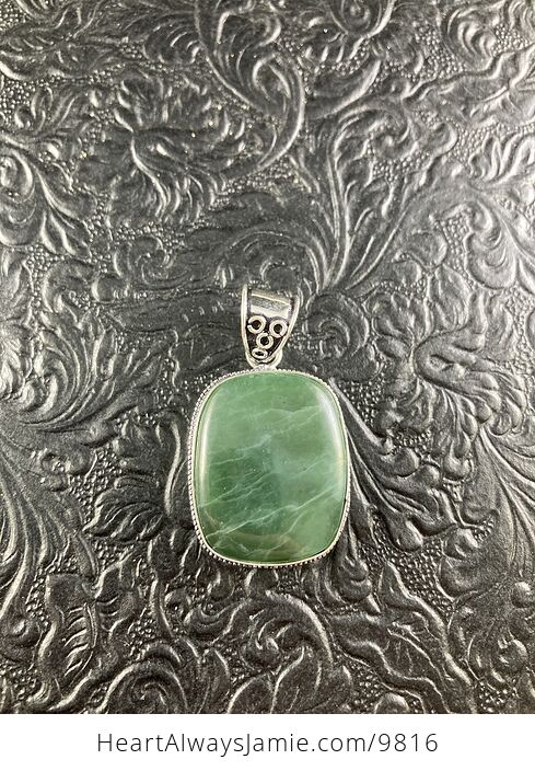 Green Nephrite Jade Crystal Stone Jewelry Pendant - #JpHiXdoifrw-1