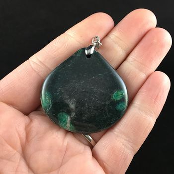 Green Nipomo Coral Fossil Stone Jewelry Pendant #FWQas1fYtaM
