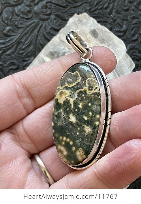 Green Ocean Jasper Crystal Stone Jewelry Pendant - #0Mw0H6pzKkY-6