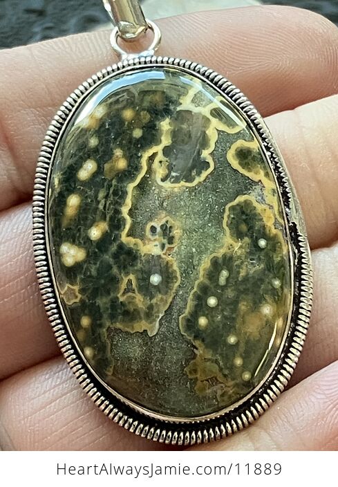 Green Ocean Jasper Crystal Stone Jewelry Pendant - #ESoyiOVJKwo-7