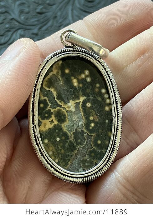 Green Ocean Jasper Crystal Stone Jewelry Pendant - #ESoyiOVJKwo-6