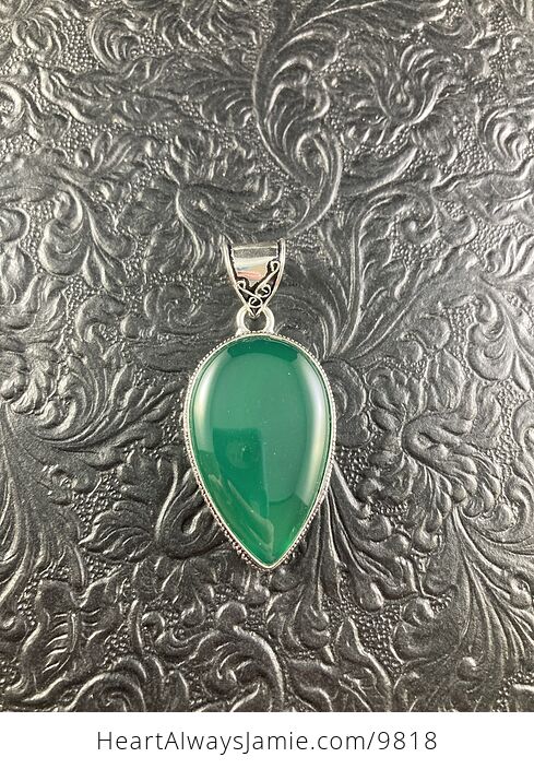 Green Onyx Agate Crystal Stone Jewelry Pendant - #jGlrhIkTwNA-5