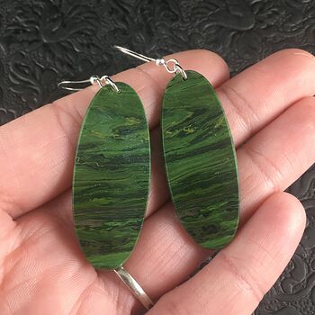 Green Oval African Jade Stone Jewelry Earrings #NuPqK8PYrLU