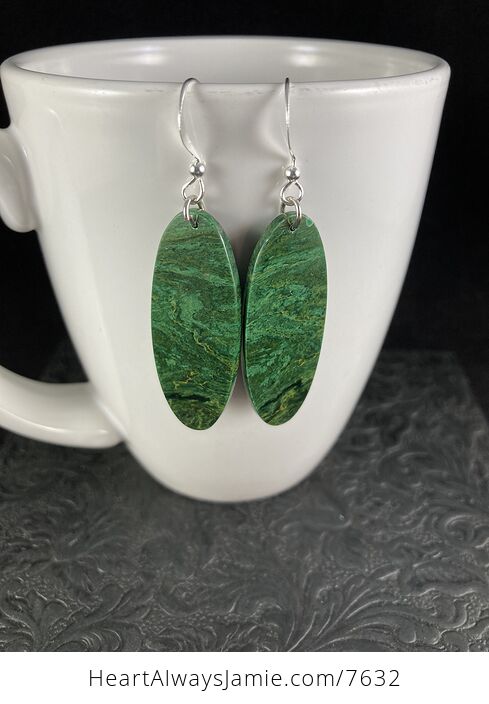 Green Oval African Jade Stone Jewelry Earrings - #I25CcQxcOaY-2
