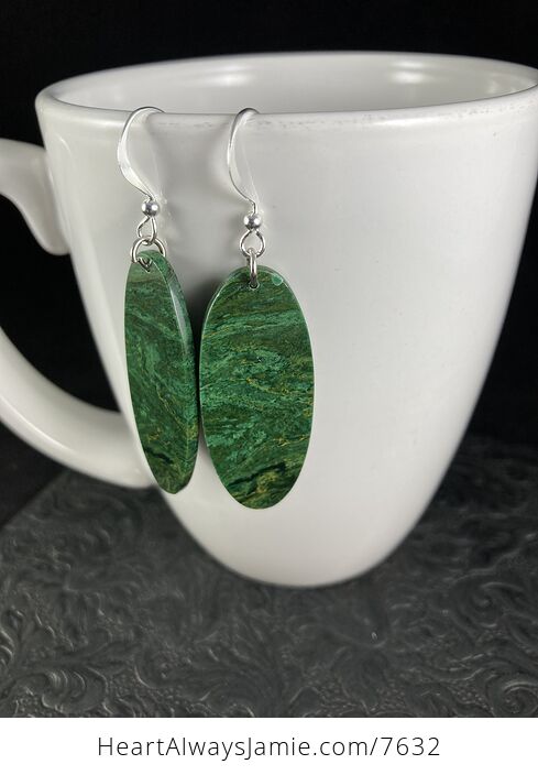 Green Oval African Jade Stone Jewelry Earrings - #I25CcQxcOaY-4