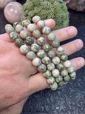 Green Peace Lucky Jade Stitchtite Quartz Serpentine 8mm Stretch Bracelet #vOyhSl4d6Tg