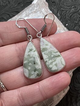 Green Peace Lucky Jade Stitchtite Quartz Serpentine Earrings Crystal Jewelry #vCWyTANo7LY