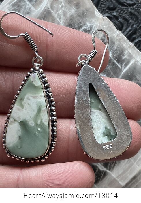 Green Peace Lucky Jade Stitchtite Quartz Serpentine Earrings Crystal Jewelry - #SgKgSxEOOAg-7