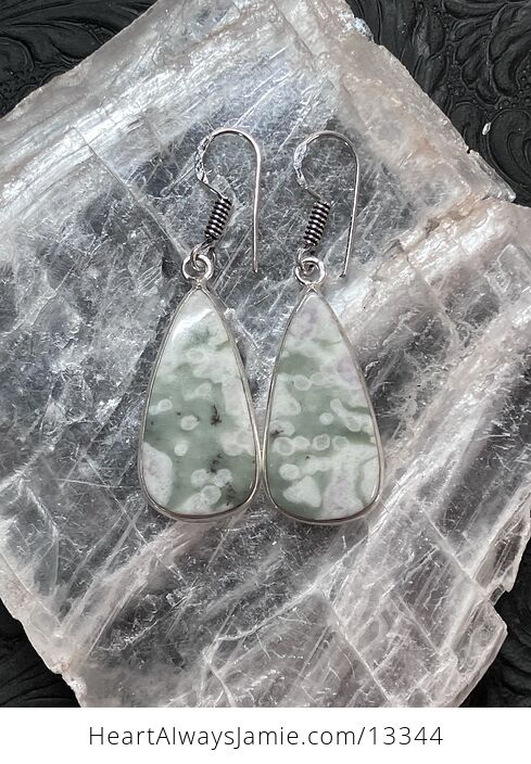 Green Peace Lucky Jade Stitchtite Quartz Serpentine Earrings Crystal Jewelry - #vCWyTANo7LY-2