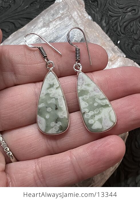 Green Peace Lucky Jade Stitchtite Quartz Serpentine Earrings Crystal Jewelry - #vCWyTANo7LY-5