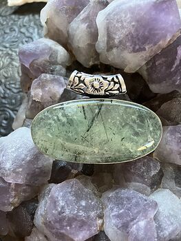Green Prehnite with Epidote Crystal Stone Jewelry Pendant #VeCiZR9vYFQ