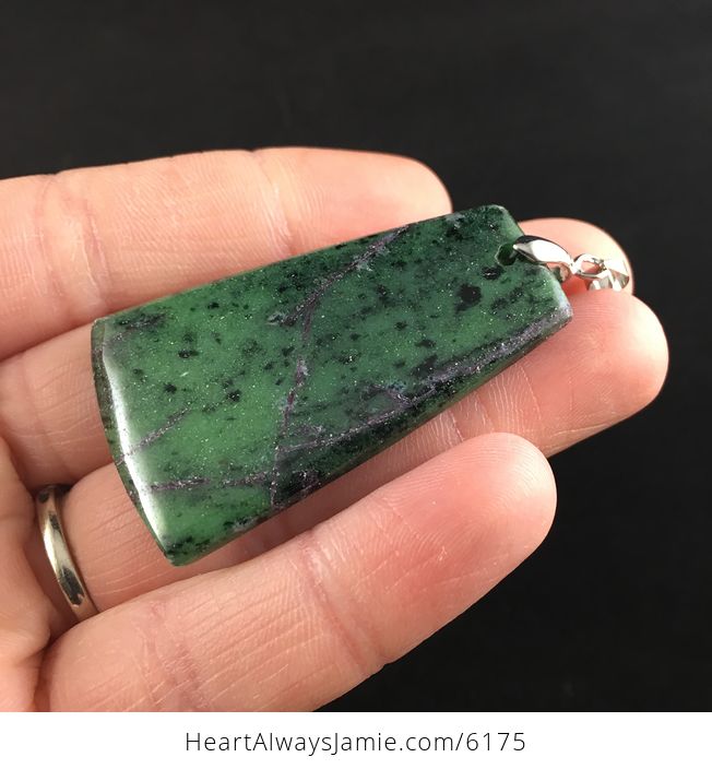 Green Ruby Zoisite Stone Jewelry Pendant - #tApUNKHXrk0-4