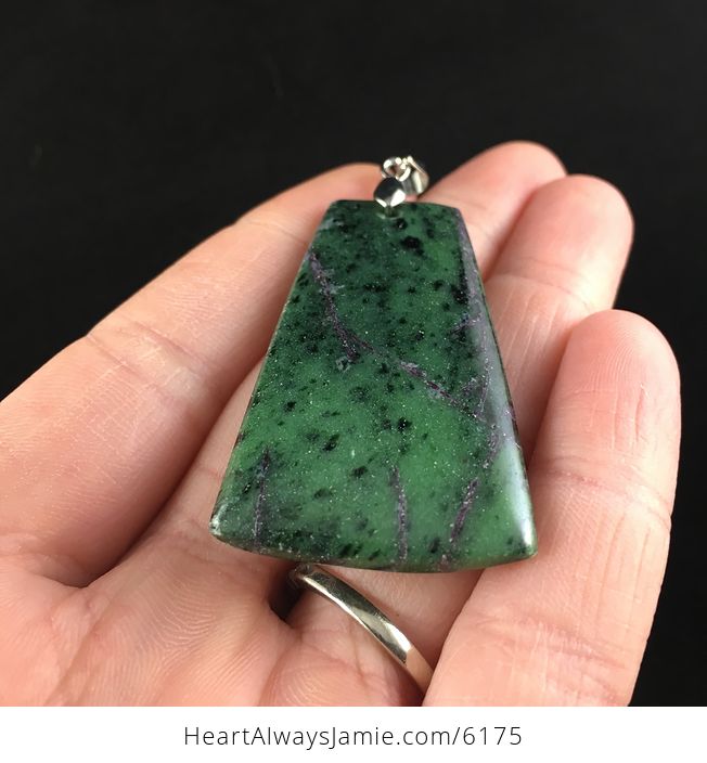 Green Ruby Zoisite Stone Jewelry Pendant - #tApUNKHXrk0-3