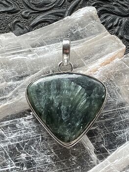 Green Seraphinite Stone Jewelry Crystal Pendant #QAPt33IJIrE