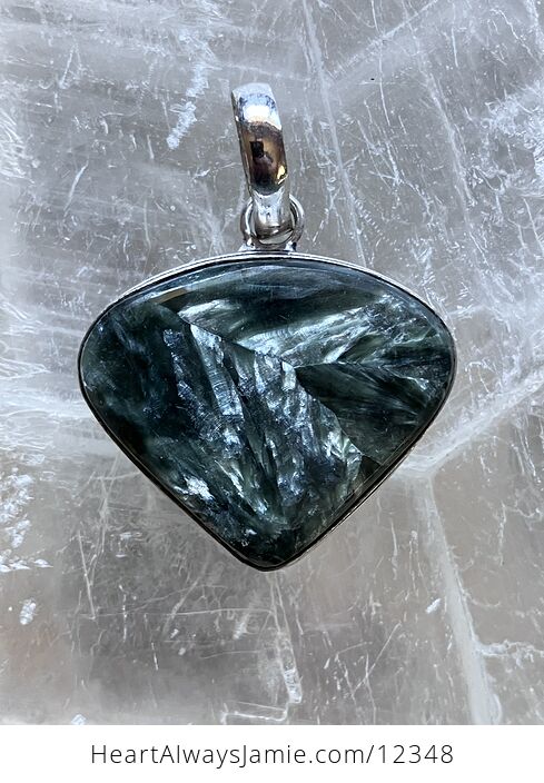 Green Seraphinite Stone Jewelry Crystal Pendant - #NiNSqn0aAPo-2