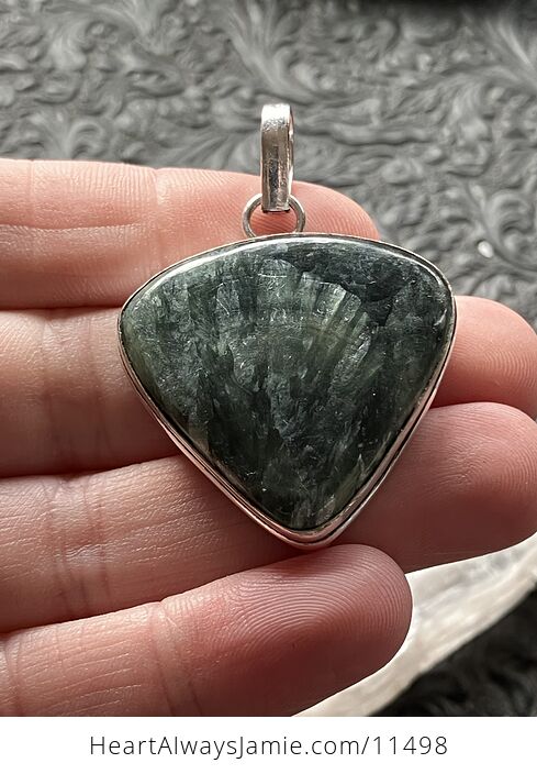 Green Seraphinite Stone Jewelry Crystal Pendant - #QAPt33IJIrE-2