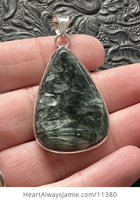 Green Seraphinite Stone Jewelry Pendant - #Ni0oJidWj9Y-2