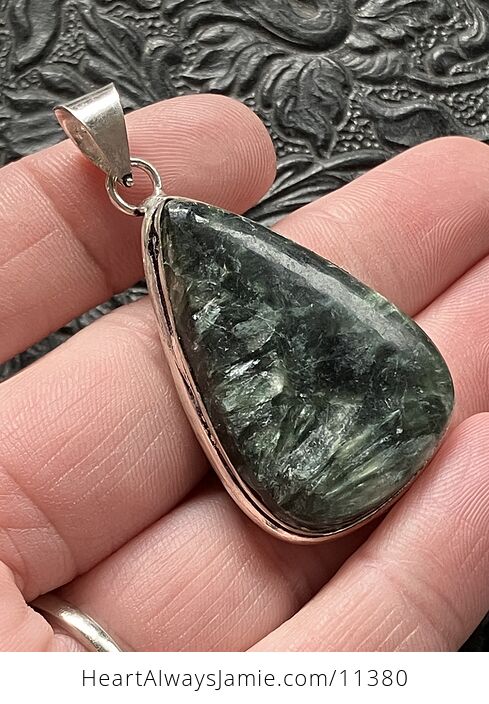 Green Seraphinite Stone Jewelry Pendant - #Ni0oJidWj9Y-3