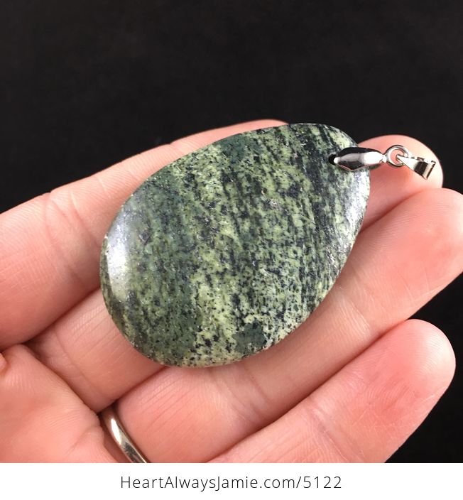 Green Serpentine Stone Jewelry Pendant - #FS1mc5OY7kE-3
