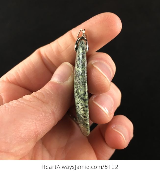 Green Serpentine Stone Jewelry Pendant - #FS1mc5OY7kE-4