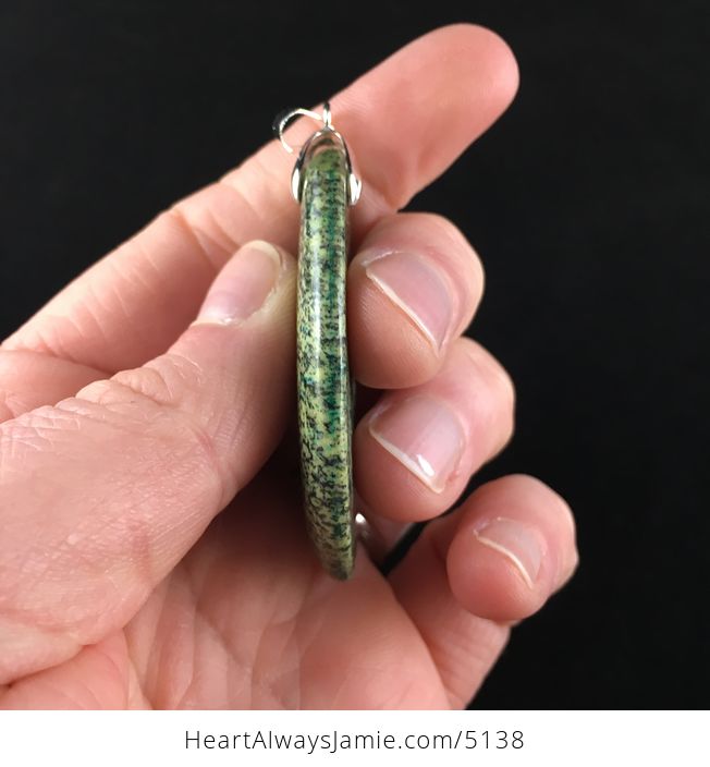 Green Serpentine Stone Jewelry Pendant - #Pu1VAcHAzIc-5