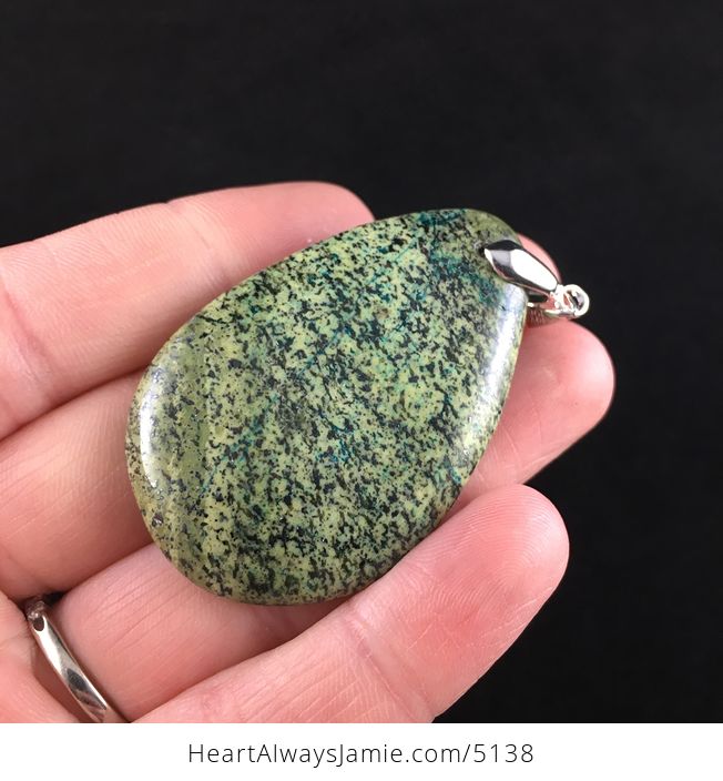 Green Serpentine Stone Jewelry Pendant - #Pu1VAcHAzIc-3