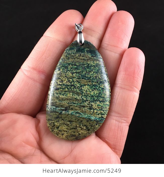 Green Serpentine Stone Jewelry Pendant - #g166eYbFcTc-1