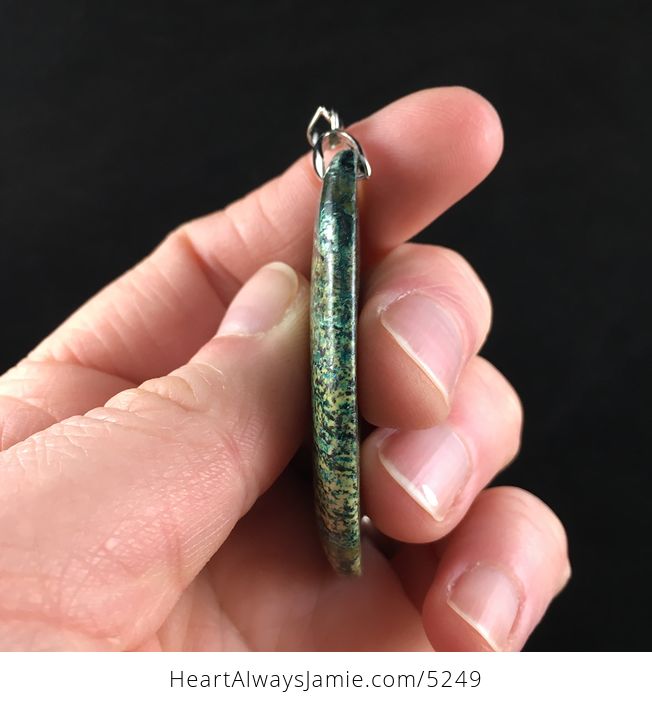 Green Serpentine Stone Jewelry Pendant - #g166eYbFcTc-5