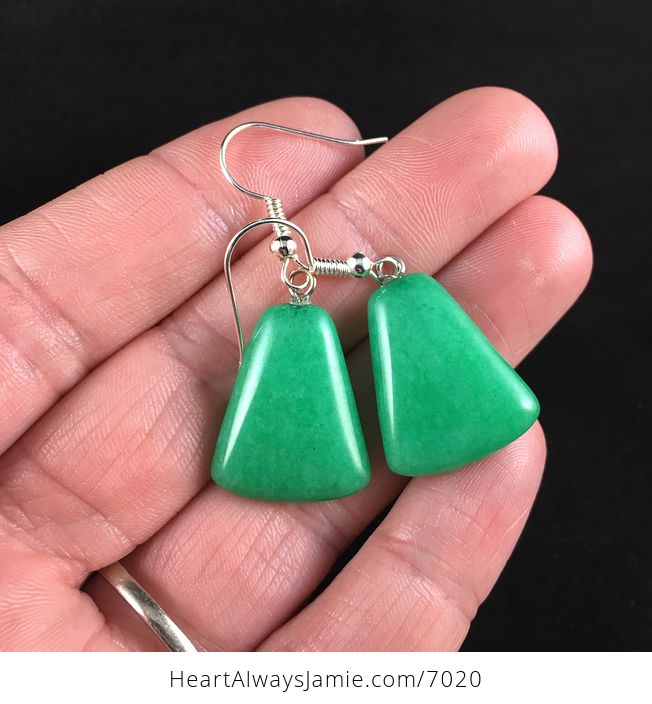 Green Stone Jewelry Earrings - #pK1nIyz26qg-1