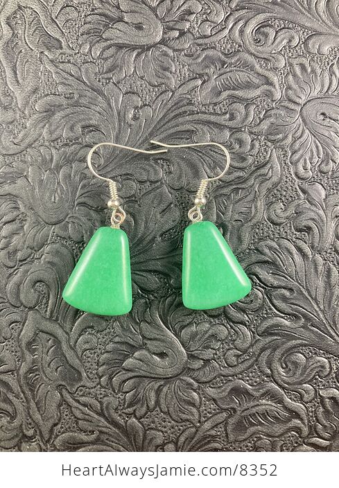 Green Stone Jewelry Earrings and Pendant Set - #wfiNdQaxQQg-4