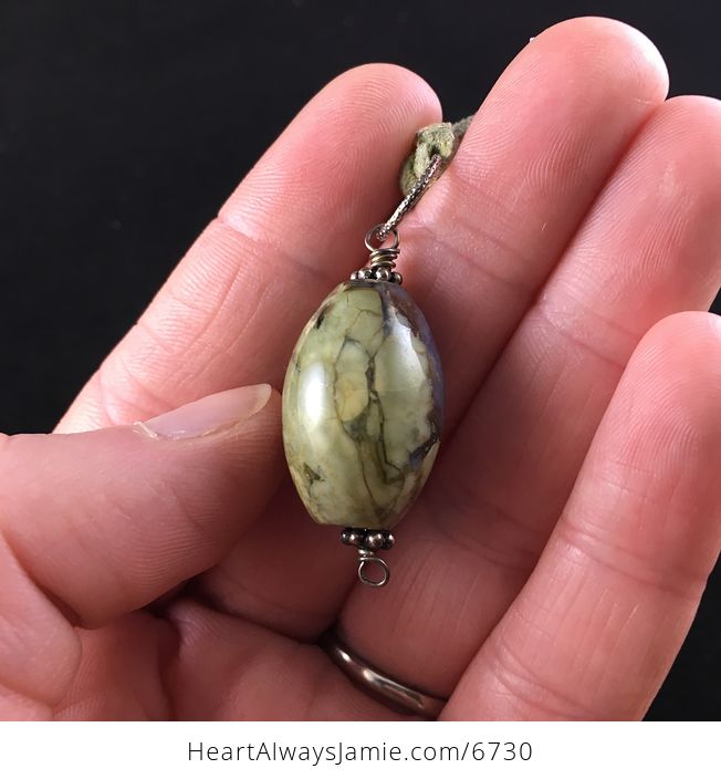 Green Stone Jewelry Pendant Necklace - #rL3djg4LO5Q-3
