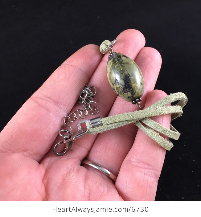 Green Stone Jewelry Pendant Necklace - #rL3djg4LO5Q-4