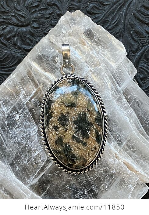 Green Tourmaline in Quartz Crystal Stone Jewelry Pendant - #BWuB92VPVbU-6