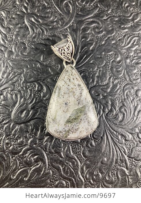 Green Tourmaline in Quartz Crystal Stone Jewelry Pendant - #QkMr0bd2FRE-5