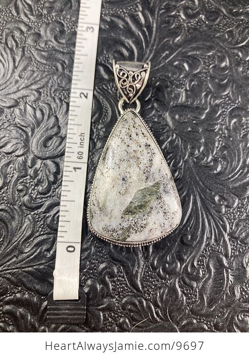 Green Tourmaline in Quartz Crystal Stone Jewelry Pendant - #QkMr0bd2FRE-6