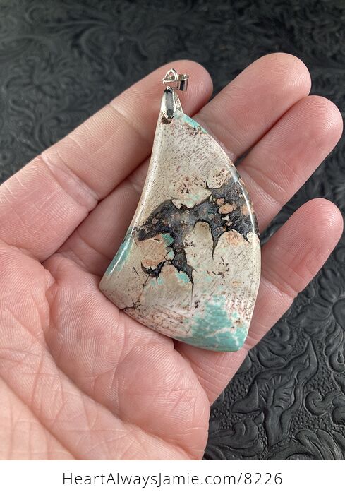 Green Turquoise Stone Jewelry Pendant - #KY15PtWFISc-1