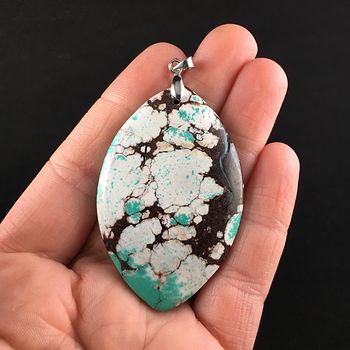 Green White and Brown Turquoise Stone Jewelry Pendant #kSggWisEHXI