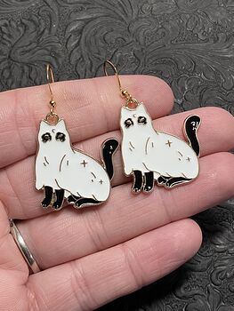 Halloween Black Cat Sheet Ghost Witchy Earrings #HWQLOtzpNk8