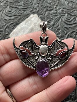 Halloween Flying Vampire Bat Amethyst Gemstone Crystal Jewelry Pendant Charm #pp464p4KGtc