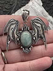 Halloween Flying Vampire Bat Aquamarine Gemstone Crystal Jewelry Pendant Charm #q4EU0hTf8J8