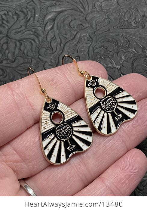 Halloween Ouija Planchette Goblet Witchy Earrings - #yWRTzfnTyJk-2