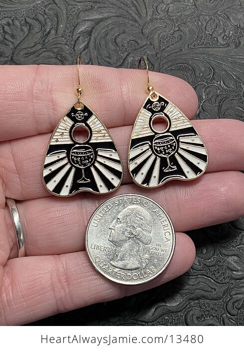 Halloween Ouija Planchette Goblet Witchy Earrings - #yWRTzfnTyJk-3