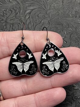 Halloween Ouija Planchette Moth or Butterfly Witchy Earrings #UDei8X8v310