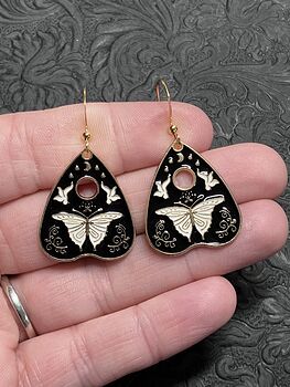 Halloween Ouija Planchette Moth or Butterfly Witchy Earrings #o4mfgRuwVkM