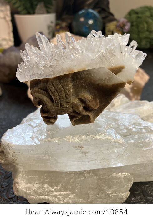 Hand Carved Crystal Stone Pegasus Figurine - #rtLcJA4StwA-2